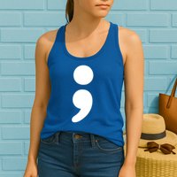 Semicolon Tal Health Matters Awareness Month Gift Womens Tank Top