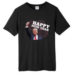 Sarcastic Trump Happy New Year 2025 Fireworks Director White Tall Fusion ChromaSoft Performance T-Shirt