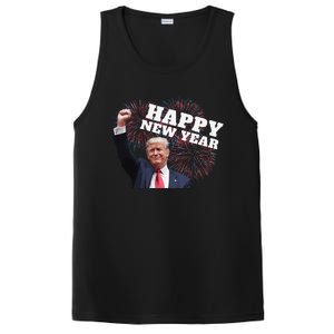 Sarcastic Trump Happy New Year 2025 Fireworks Director White PosiCharge Competitor Tank