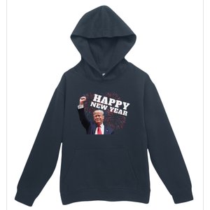 Sarcastic Trump Happy New Year 2025 Fireworks Director White Urban Pullover Hoodie