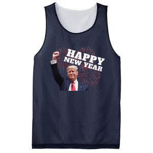 Sarcastic Trump Happy New Year 2025 Fireworks Director White Mesh Reversible Basketball Jersey Tank