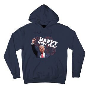 Sarcastic Trump Happy New Year 2025 Fireworks Director White Tall Hoodie