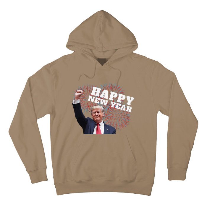 Sarcastic Trump Happy New Year 2025 Fireworks Director White Hoodie