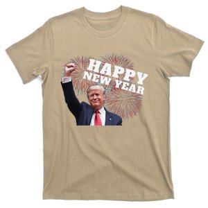 Sarcastic Trump Happy New Year 2025 Fireworks Director White T-Shirt