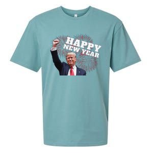 Sarcastic Trump Happy New Year 2025 Fireworks Director White Sueded Cloud Jersey T-Shirt