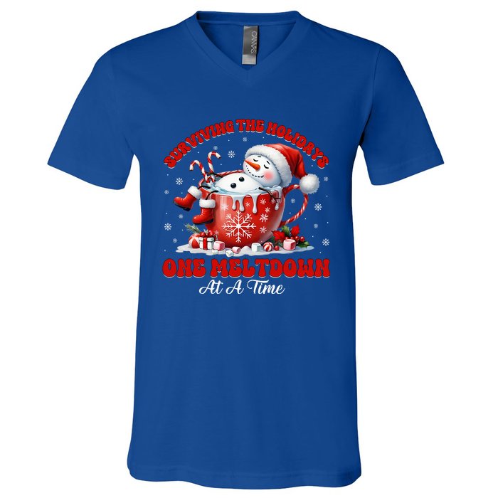 Surviving The Holidays One Meltdown V-Neck T-Shirt