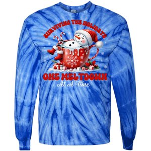 Surviving The Holidays One Meltdown Tie-Dye Long Sleeve Shirt