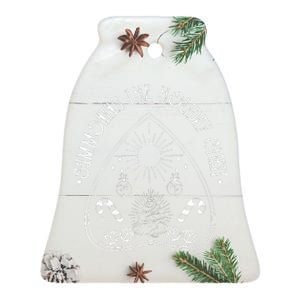 Summoning The Holiday Spirit Festive Season Ceramic Bell Ornament