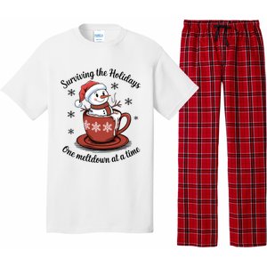 Surviving The Holidays One Meltdown At A Time Christmas Snowman Hot Cocoa Pajama Set