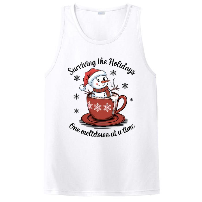 Surviving The Holidays One Meltdown At A Time Christmas Snowman Hot Cocoa PosiCharge Competitor Tank