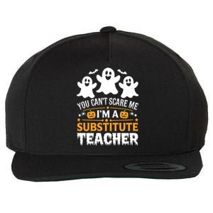 Substitute Teacher Halloween Costume Spooky Scary Teacher Gift Wool Snapback Cap