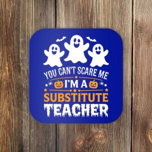 Substitute Teacher Halloween Costume Spooky Scary Teacher Gift Coaster