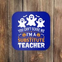 Substitute Teacher Halloween Costume Spooky Scary Teacher Gift Coaster