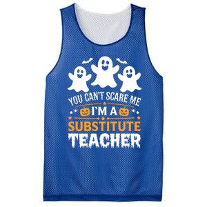 Substitute Teacher Halloween Costume Spooky Scary Teacher Gift Mesh Reversible Basketball Jersey Tank