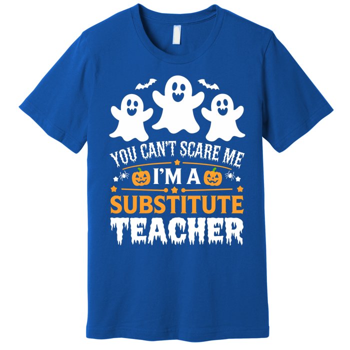 Substitute Teacher Halloween Costume Spooky Scary Teacher Gift Premium T-Shirt