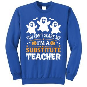 Substitute Teacher Halloween Costume Spooky Scary Teacher Gift Tall Sweatshirt