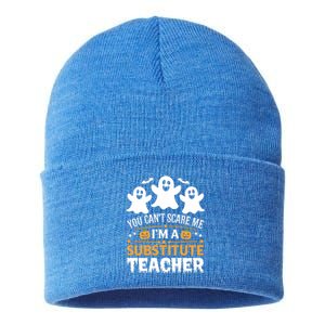 Substitute Teacher Halloween Costume Spooky Scary Teacher Gift Sustainable Knit Beanie