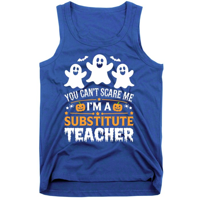 Substitute Teacher Halloween Costume Spooky Scary Teacher Gift Tank Top