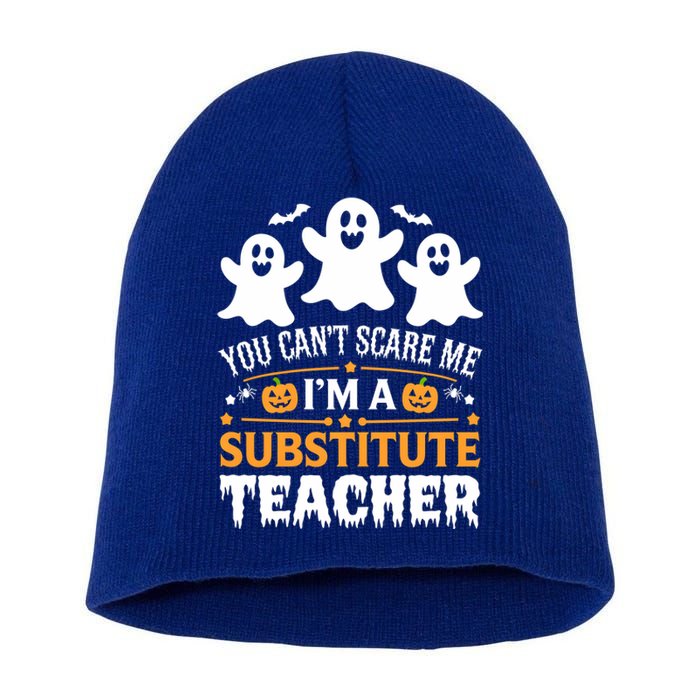 Substitute Teacher Halloween Costume Spooky Scary Teacher Gift Short Acrylic Beanie