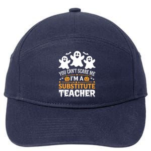 Substitute Teacher Halloween Costume Spooky Scary Teacher Gift 7-Panel Snapback Hat