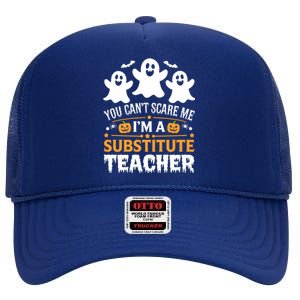 Substitute Teacher Halloween Costume Spooky Scary Teacher Gift High Crown Mesh Back Trucker Hat