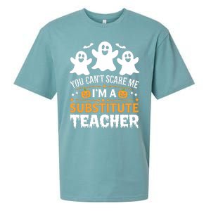 Substitute Teacher Halloween Costume Spooky Scary Teacher Gift Sueded Cloud Jersey T-Shirt