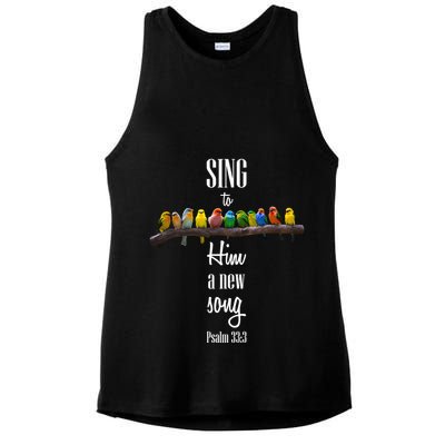 Sing To Him A New Song Psalms 33 3 Ladies PosiCharge Tri-Blend Wicking Tank
