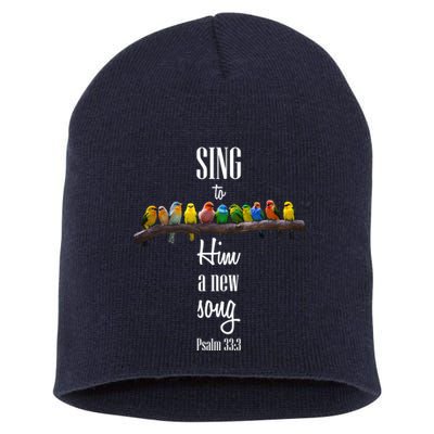 Sing To Him A New Song Psalms 33 3 Short Acrylic Beanie
