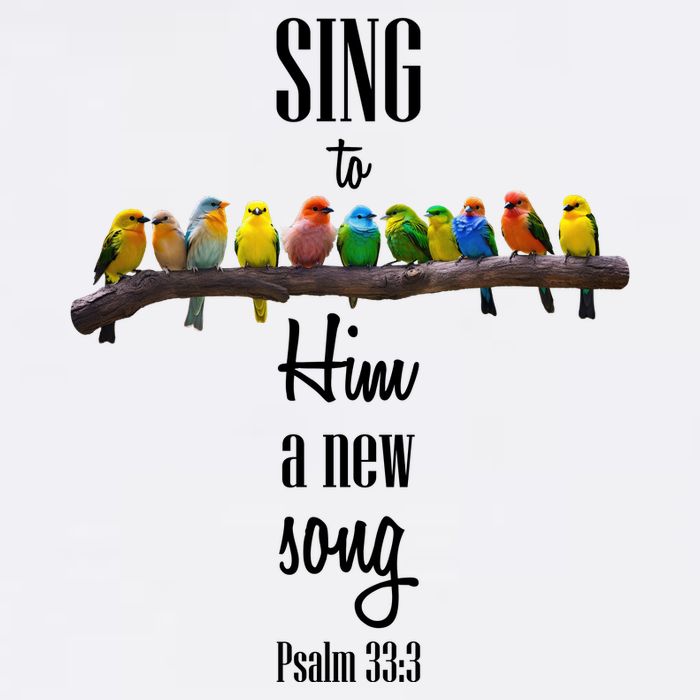 Sing To Him A New Song Psalms 33 3 Garment-Dyed Sweatshirt