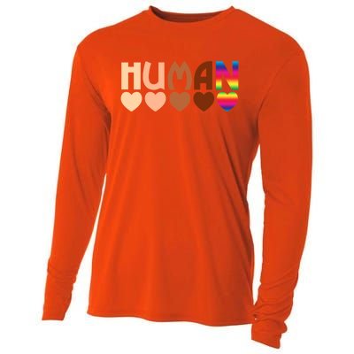 Solidarity Tolerance Hu Heart Equality Blm Pride Great Gift Cooling Performance Long Sleeve Crew