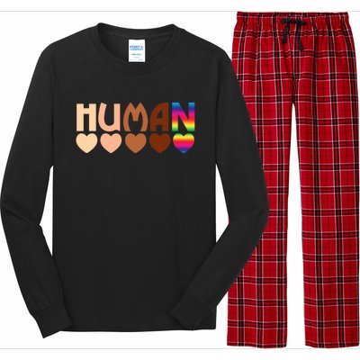 Solidarity Tolerance Hu Heart Equality Blm Pride Great Gift Long Sleeve Pajama Set