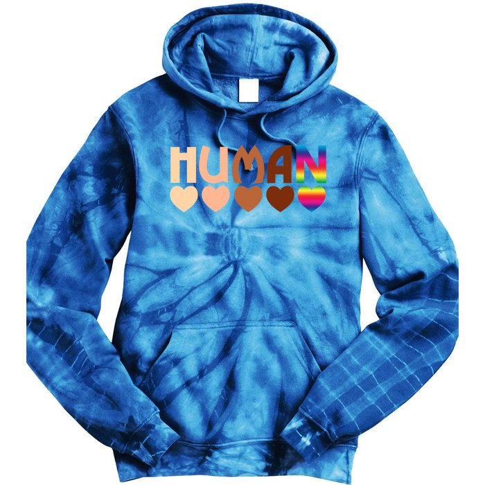 Solidarity Tolerance Hu Heart Equality Blm Pride Great Gift Tie Dye Hoodie