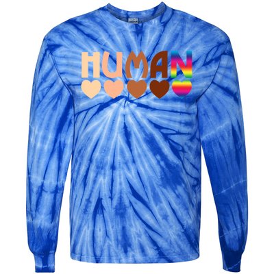 Solidarity Tolerance Hu Heart Equality Blm Pride Great Gift Tie-Dye Long Sleeve Shirt