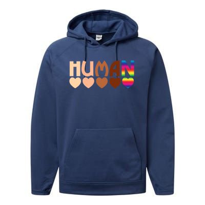 Solidarity Tolerance Hu Heart Equality Blm Pride Great Gift Performance Fleece Hoodie