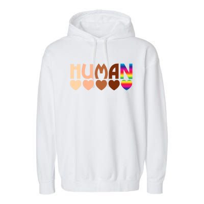 Solidarity Tolerance Hu Heart Equality Blm Pride Great Gift Garment-Dyed Fleece Hoodie