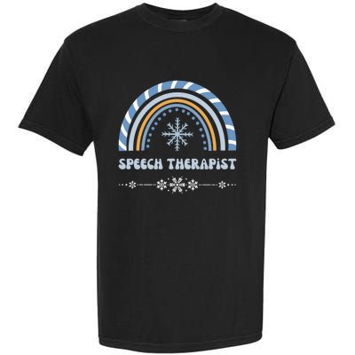 Speech Therapist Holiday Season Christmas Thanksgiving Cute Gift Garment-Dyed Heavyweight T-Shirt