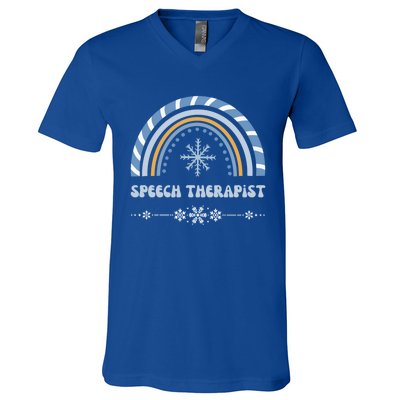 Speech Therapist Holiday Season Christmas Thanksgiving Cute Gift V-Neck T-Shirt