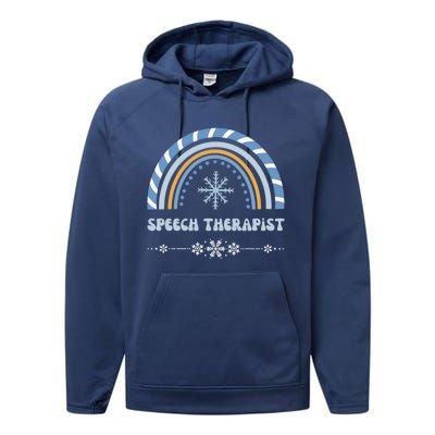 Speech Therapist Holiday Season Christmas Thanksgiving Cute Gift Performance Fleece Hoodie