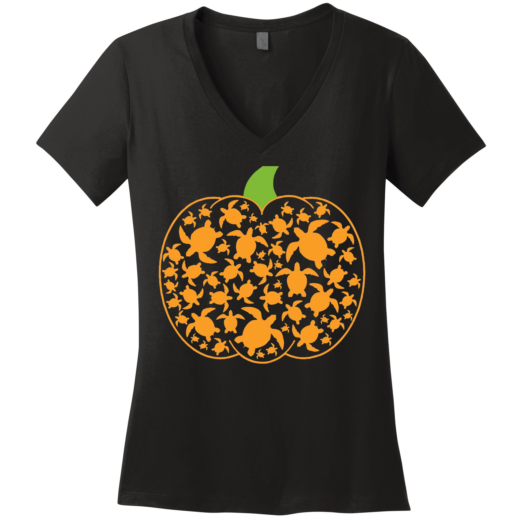 Sea Turtle Halloween Costume Spooky Ocean Theme Women's V-Neck T-Shirt