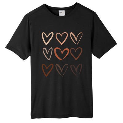 Skin Tone Hearts Be Kind Melanin Black History Gift Tall Fusion ChromaSoft Performance T-Shirt