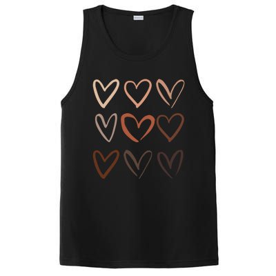 Skin Tone Hearts Be Kind Melanin Black History Gift PosiCharge Competitor Tank