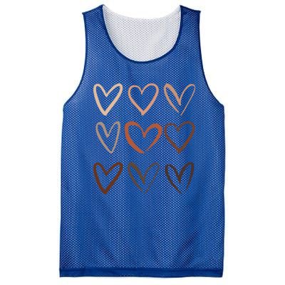 Skin Tone Hearts Be Kind Melanin Black History Gift Mesh Reversible Basketball Jersey Tank