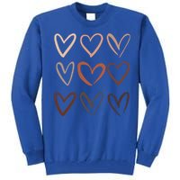 Skin Tone Hearts Be Kind Melanin Black History Gift Tall Sweatshirt