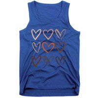 Skin Tone Hearts Be Kind Melanin Black History Gift Tank Top