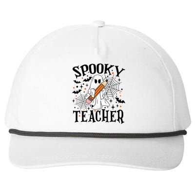 Spooky Teacher Halloween Funny Ghost Snapback Five-Panel Rope Hat