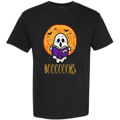 Spooky Tales Haunted Moon Ghosts and Halloween Reads Garment-Dyed Heavyweight T-Shirt