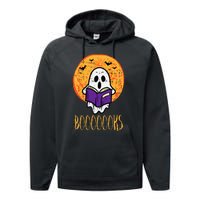 Spooky Tales Haunted Moon Ghosts and Halloween Reads Performance Fleece Hoodie