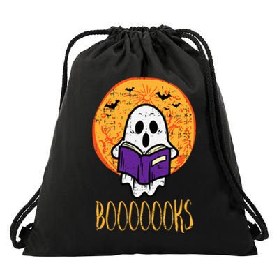 Spooky Tales Haunted Moon Ghosts and Halloween Reads Drawstring Bag