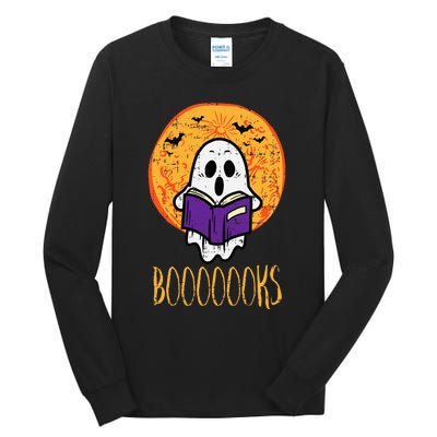 Spooky Tales Haunted Moon Ghosts and Halloween Reads Tall Long Sleeve T-Shirt