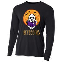 Spooky Tales Haunted Moon Ghosts and Halloween Reads Cooling Performance Long Sleeve Crew